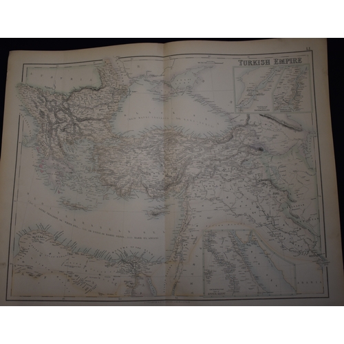 456 - Turkish Empire by A. Fullarton & Co. Edinburgh, London & Dublin, a map from the 1860s detailing the ... 