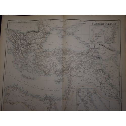 456 - Turkish Empire by A. Fullarton & Co. Edinburgh, London & Dublin, a map from the 1860s detailing the ... 