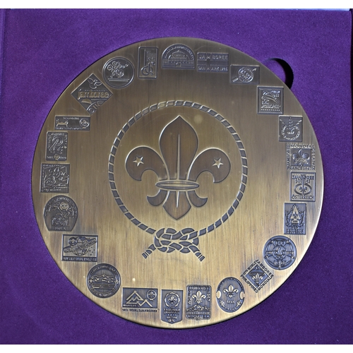 403 - Scouting 23rd World scout Jamboree Kirara-hama Yamguchi city of Japan commemorative plaque. Limited ... 