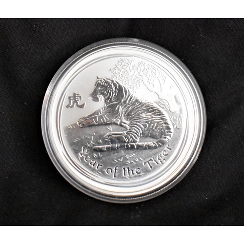 467 - Australia 2010 Silver Dollar, Year of the  Tiger, capsuled