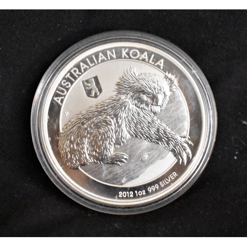 477 - Australia 2012 Silver Dollar, Koala, capsuled