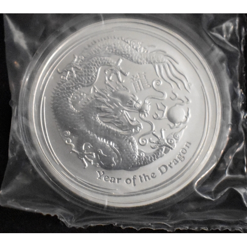 482 - Australia 2012 Silver Dollar , Year of the Dragon, capsuled