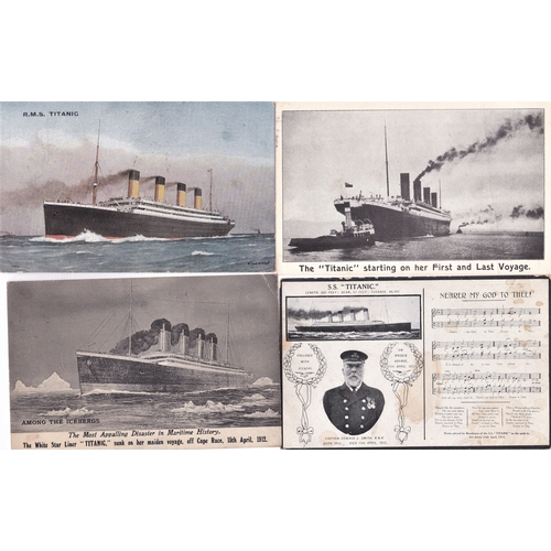 304 - Titanic Postcards - A range of Eight Postcards of The White Star Line Ship, mostly used shortly afte... 