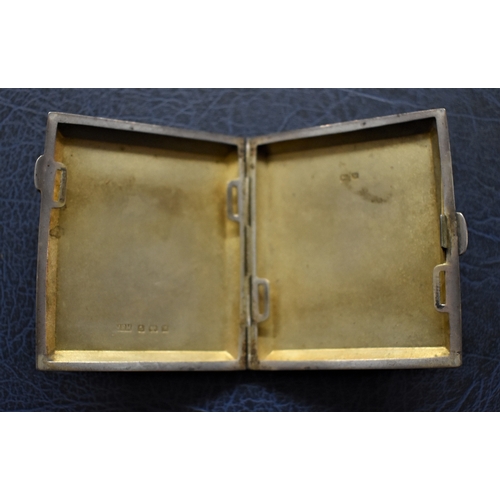 18 - Silver Cigarette Case made M. H. Meyer, Ltd, Clerkenwell Road, London, 1912-1936. A nice piece in go... 