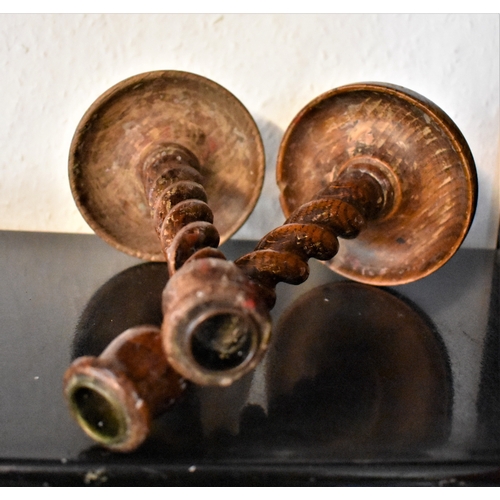 4 - A Pair of vintage candle stick holders with a barley twist. Shabby chic/refurb project