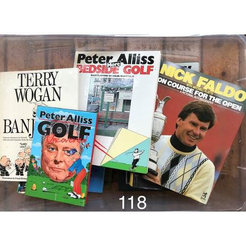 118 - BOOKS: Mixed Golf (15) books on Golf including: by Peter Allis, Nick Faldo and The Handbook of Golf