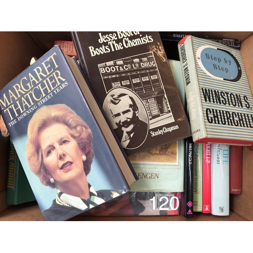 120 - BOOKS: 20+ Assorted BIOGRAPHY and AUTOBIOGRAPHY books including Winston Churchill 'Step by Step', Ma... 