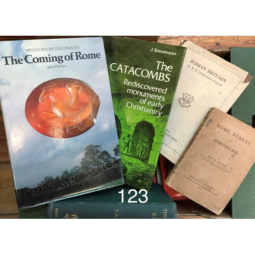 123 - BOOKS: Rome and Romans x 9 including Roman Britain by R G Collingwood, Rome by Anthony Pereira and T... 