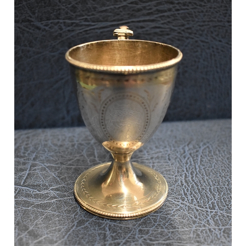 24 - Vintage Silver Handled Christening Cup-hallmarked London 1787, made by Hester Bateman, Approx. 8cm-n... 