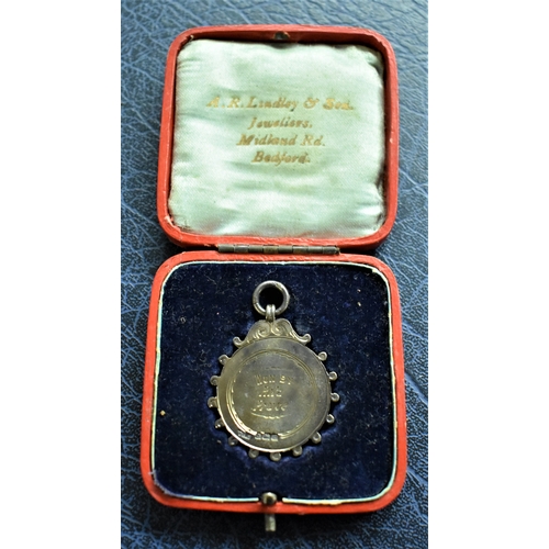 29 - Harpur Charity Girls Silver School and enamel Fob Medallion prize, hall marked Birmingham 1916 boxed... 