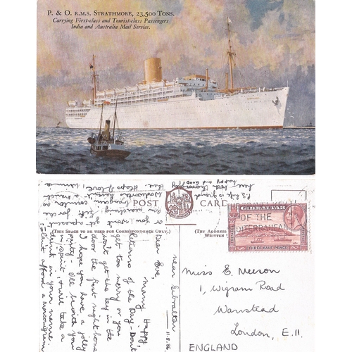 311 - R.M.S. Strathmore P. & O. Lines Vessel Colour Postcard, 23,500 Tons, Carrying First-class and Touris... 