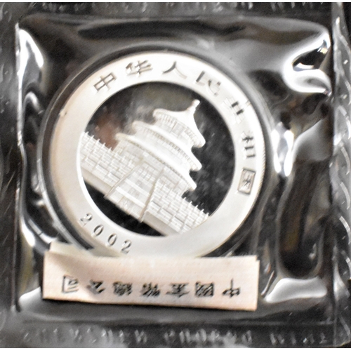 453 - China 2002 10 Yuan Silver Panda, KM A1365, Proof and Sealed