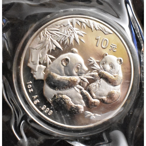 457 - China 2006 10 Yuan, Silver Proof, Temple, Rev; two Pandas