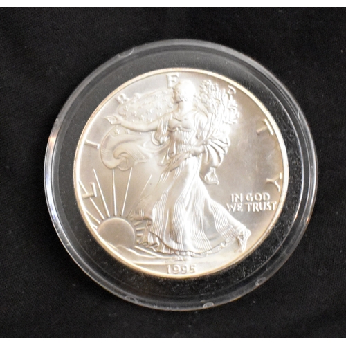 461 - USA 1995 Silver Dollar, Proof encased, KM 273