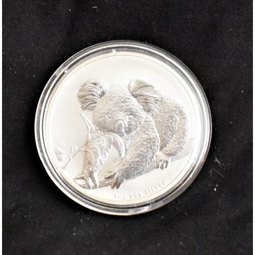 466 - Australia 2010 Silver Dollar, Koala, capsuled