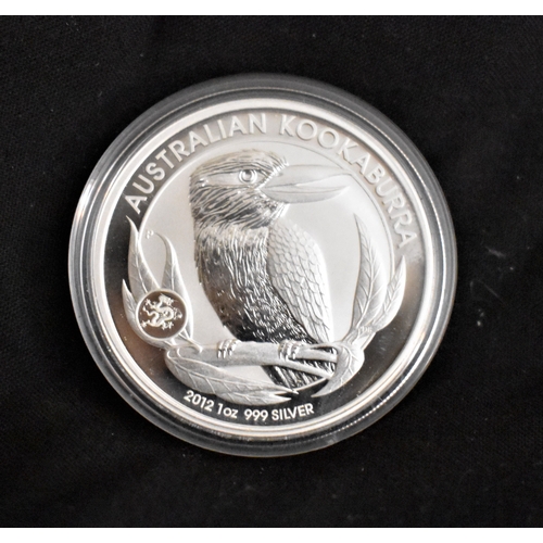 475 - Australia 2012 Silver Dollar, Kookaburra, capsuled