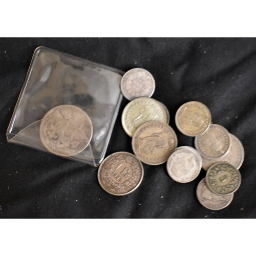 507 - Europe Silver coins - assorted Switzerland, France and Denmark. Many early, F to VF+ (14)