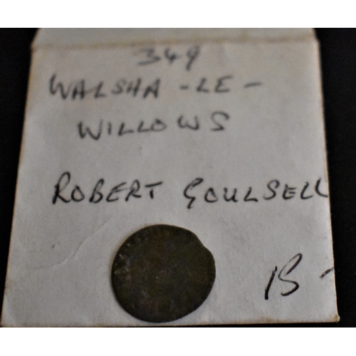 509 - Great Britain Token - 17th Century Farthing, William-Le-Willows, Robert Goulsell, Patinated, good fi... 