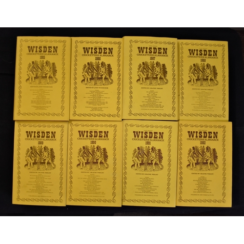 79 - Wisden Almanac 122nd to 129th editions (1985-1992) 8 volumes