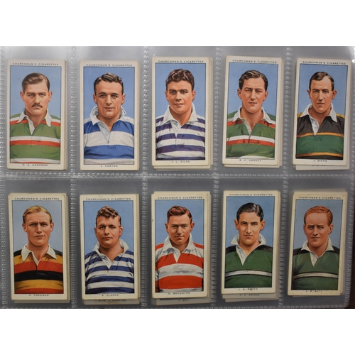 183 - Churchman's Cigarette Cards, W&W, Birds, Trains, Rugby Internationals etc. 20 sets