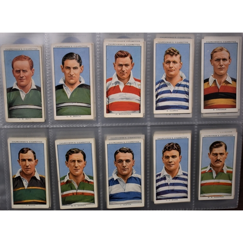 183 - Churchman's Cigarette Cards, W&W, Birds, Trains, Rugby Internationals etc. 20 sets