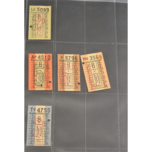 208 - London Bus Tickets - A collection of 1950's London Transp't T&T Tickets and County Buses, selection ... 