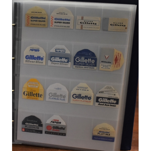 215 - Gillette Safety Razor Blade Collection 1910's - 1960's, a large section including mostly earlier bla... 