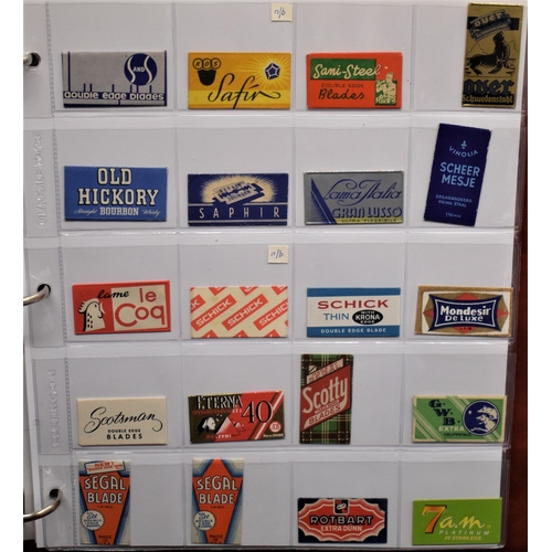 240 - Vintage Safety Razor Blade Collection dating 1930's onward, including: Regina, Rivo, Racky, Rotbart,... 