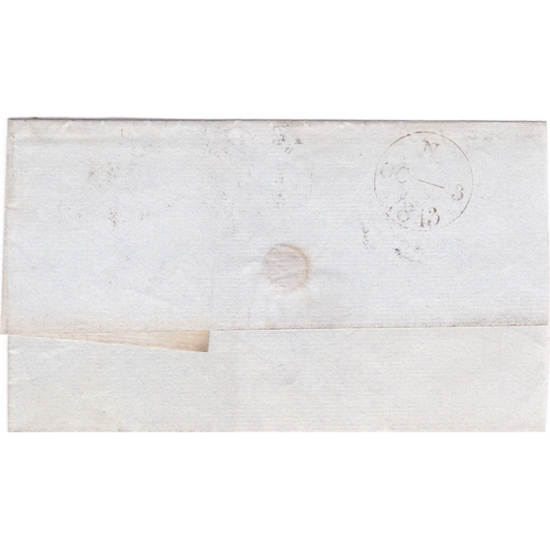 356 - Great Britain 1841 Penny red-brown TB, on wrapper London to Leeds, with Number '10' in Maltese Cross... 