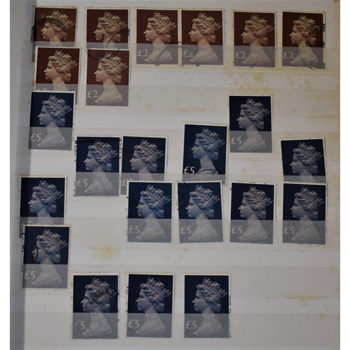 265 - Great Britain Postage Dues in an 8 page Stockbook, also Machin High Values mostly fine used (100's)