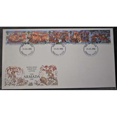 270 - Great Britain (FDC's) 1980's FDC in an album, an A/Blank. Nice clean lot (40+)