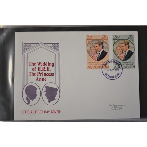 292 - Royal Wedding 1973 - Collection of First Day Covers in an album - includes: the universal' but still... 