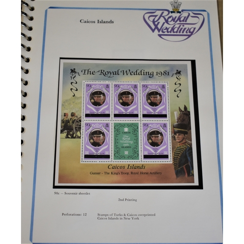 294 - Royalty 1981-Royal Wedding mint issues in three special albums with various sheets etc, sets, bookle... 