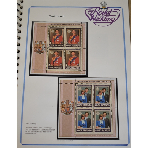 294 - Royalty 1981-Royal Wedding mint issues in three special albums with various sheets etc, sets, bookle... 