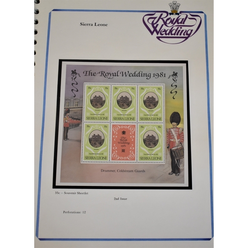 294 - Royalty 1981-Royal Wedding mint issues in three special albums with various sheets etc, sets, bookle... 