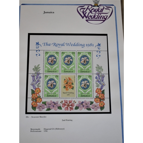 294 - Royalty 1981-Royal Wedding mint issues in three special albums with various sheets etc, sets, bookle... 