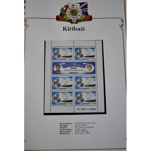 296 - Royalty 1981 Royal Wedding u/m Mint in a Special album, many varieties, Inverted wmks, Overprint Col... 