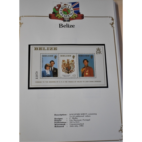 296 - Royalty 1981 Royal Wedding u/m Mint in a Special album, many varieties, Inverted wmks, Overprint Col... 