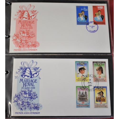297 - Royalty 1981 Royal Wedding First Day Cover Collection - An album with more unusual Booklets, Sheetle... 