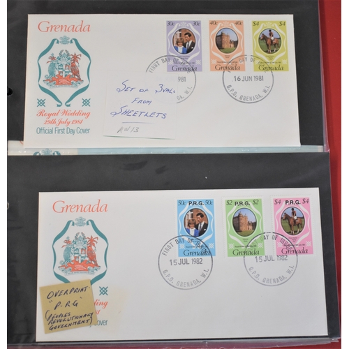 297 - Royalty 1981 Royal Wedding First Day Cover Collection - An album with more unusual Booklets, Sheetle... 