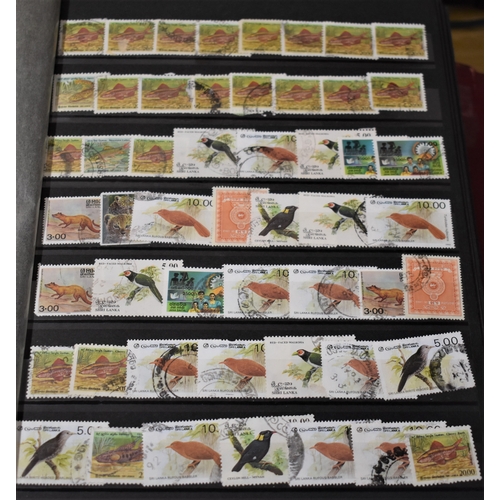 300 - Sri-Lanka Birds, used with extensive duplication in an (8 page/16 sides), stockbook mainly very fine... 