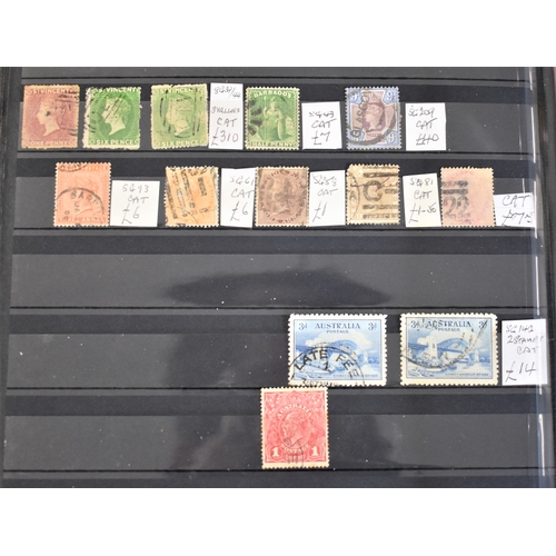 317 - British Commonwealth - A deluxe maroon Lighthouse jumbo stock book with good Canada, New Zealand and... 