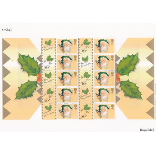 556 - Great Britain 2000 Christmas P.O. Sheet, SG L53a Imprint Insignia, u/m mint, scarce. Cat £700