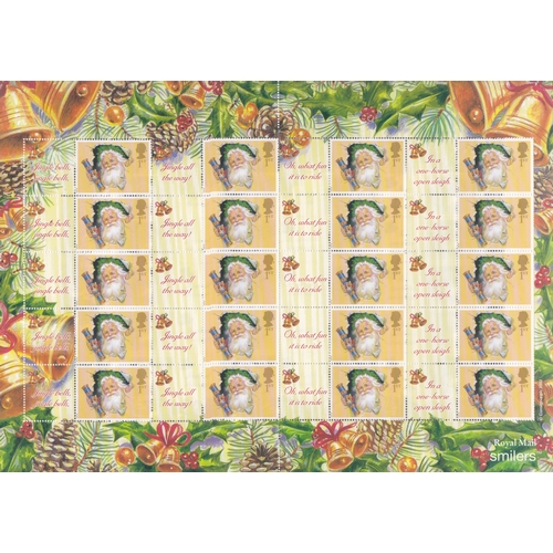561 - Great Britain 2002 Christmas P.O. Smilers Sheet, SG LS10, u/m mint