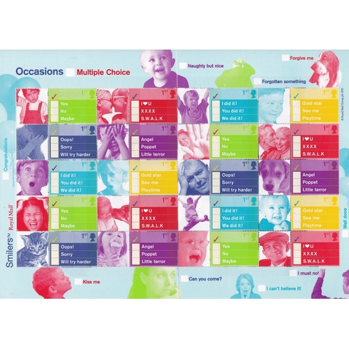 563 - Great Britain 2003 'Occasions' P.O. Smilers Sheet, SG LS12, u/m/mint