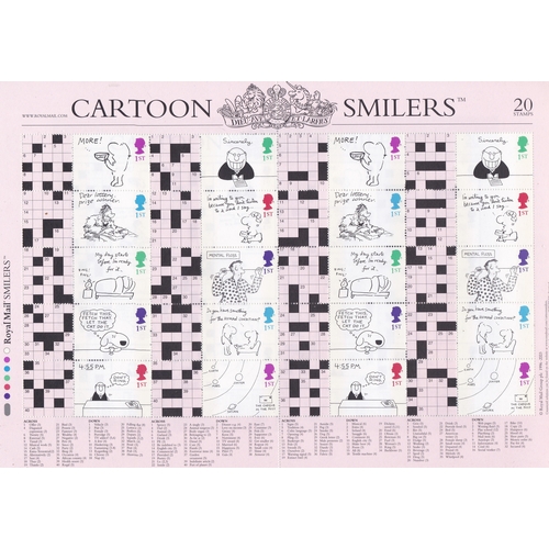 564 - Great Britain 2003 Crossword Cartoons, Royal Mail Smilers Sheet, SG LS13 u/m mint