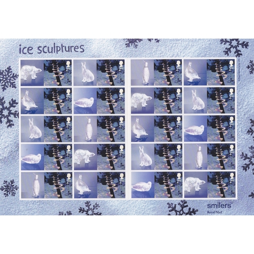 566 - Great Britain 2003 Christmas P.O. Smilers Sheet 'Ice Sculptures' SG LS15 u/m/ mint