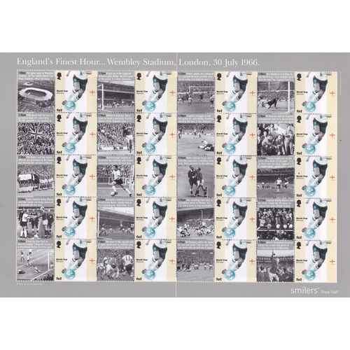 582 - Great Britain 2006 'World Football Winners' Royal Mail Smilers Sheet, SG LS31, u/m mint