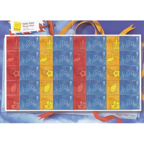 587 - Great Britain 2006 Belgica 2006 EXPO, 'Hello' Royal Mail Smilers Sheet, u/m mint