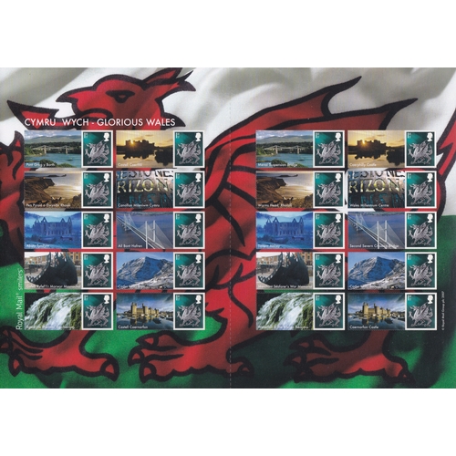 588 - Great Britain 20087 'Glorious Wales' Royal Mail Smilers Sheet, SG LS37